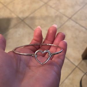 Retired James Avery Heart Hook On Bracelet